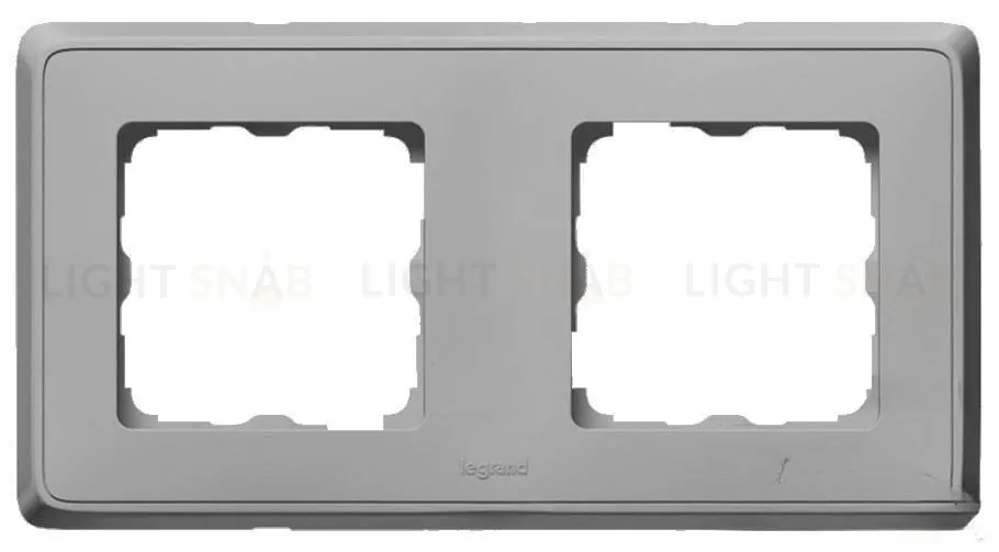 Рамка двойная Legrand Cariva алюминий 773672 773672