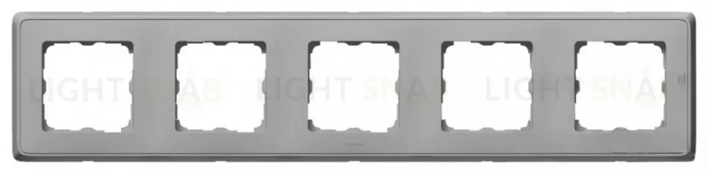 Рамка пятерная Legrand Cariva алюминий 773675 773675
