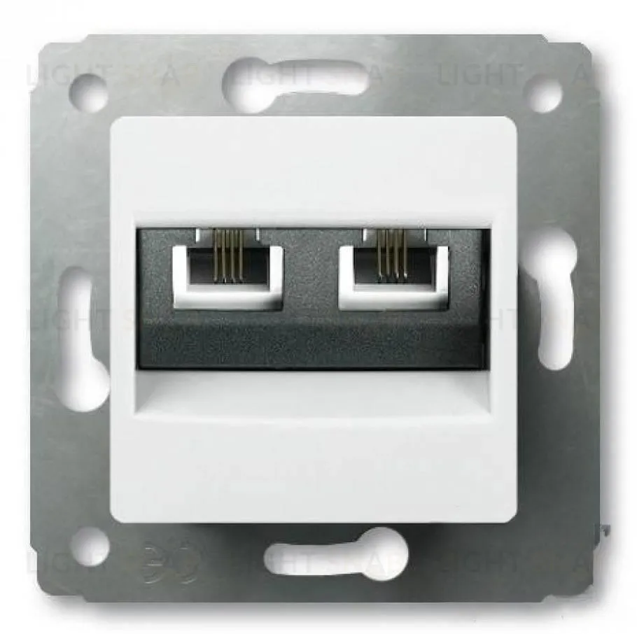Розетка телефонная двойная RJ11 Legrand Cariva белый 773639 773639