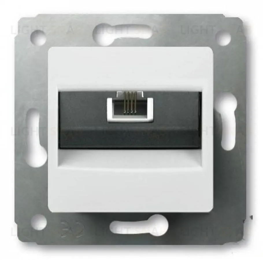 Розетка телефонная одинарная RJ11 Legrand Cariva белый 773638 773638