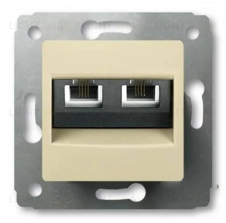 Розетка компьютерная двойная RJ 45 UTP Кат.6 Legrand Cariva белый 773642 773642