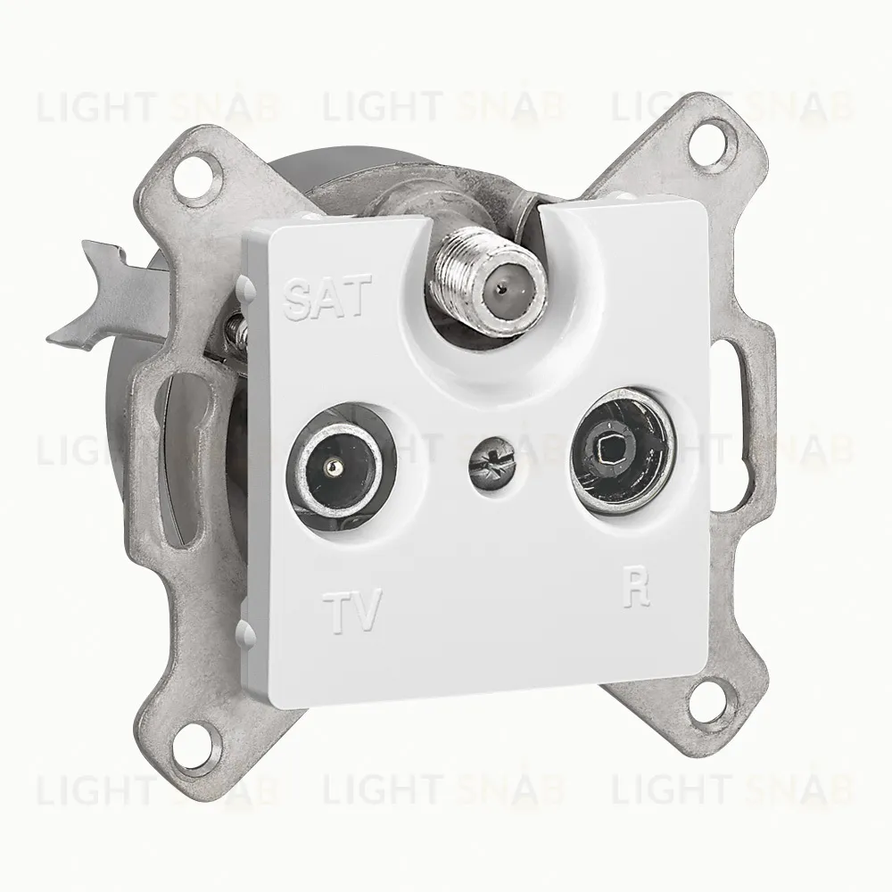 Розетка TV-FM-SAT единственная Legrand Cariva белый 773635 773635