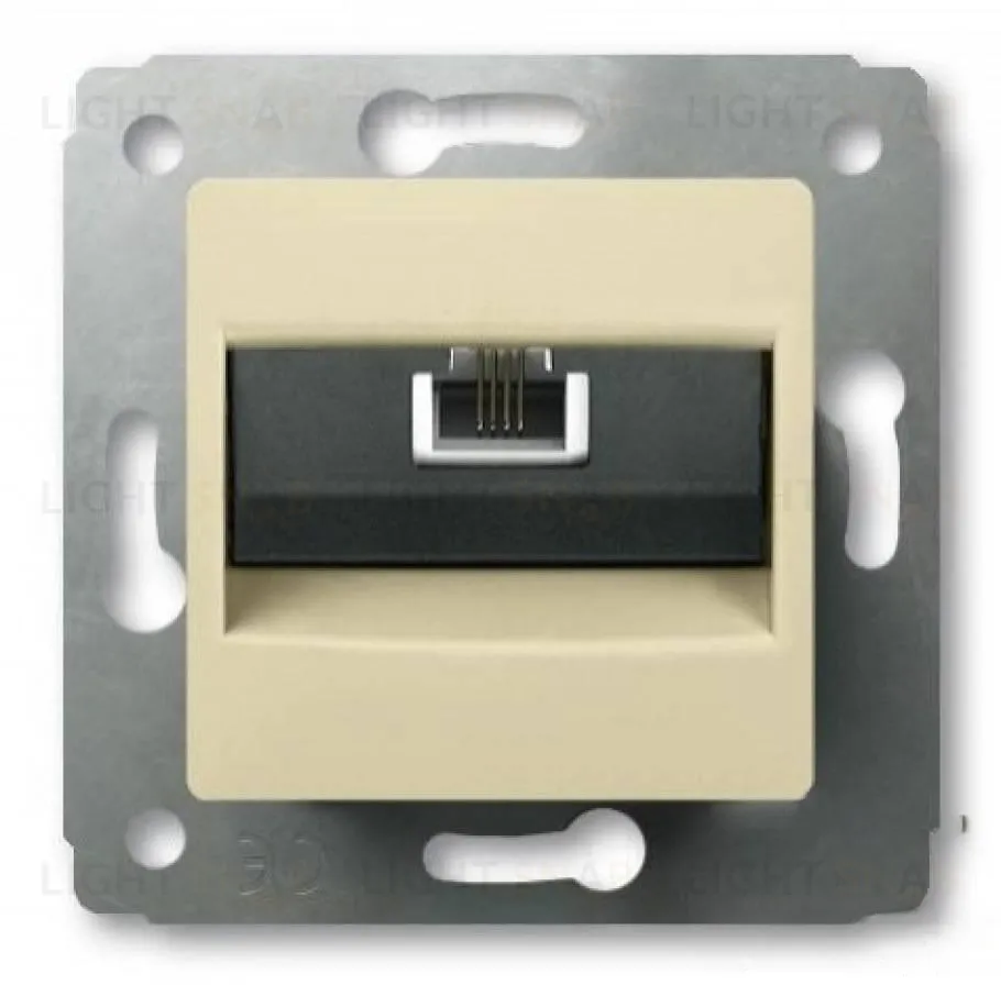 Розетка телефонная одинарная RJ11 Legrand Cariva слоновая кость 773738 773738