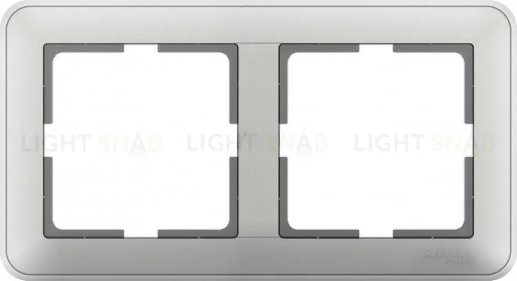 Рамка двойная Schneider Electric W59 матовый хром KD-2-58 KD-2-58