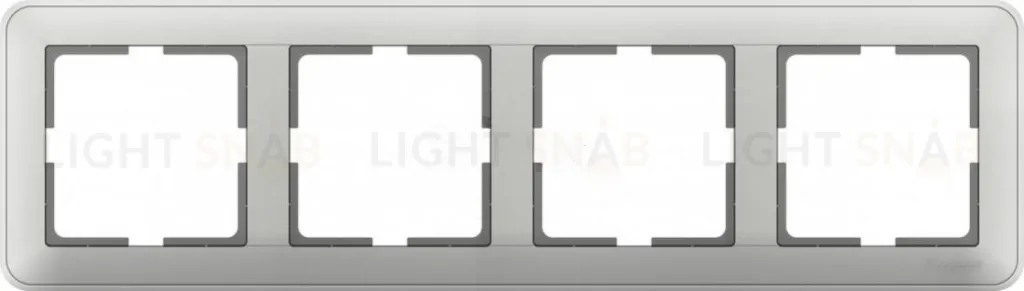 Рамка четверная Schneider Electric W59 матовый хром KD-4-58 KD-4-58