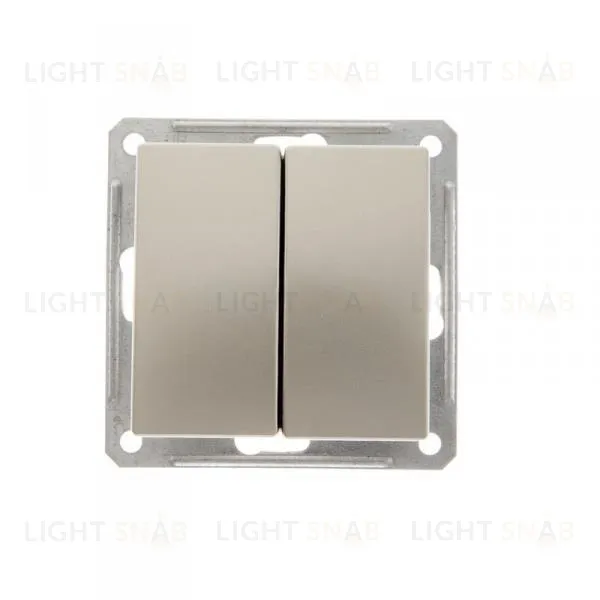 Переключатель двухклавишный Schneider Electric W59 (вкл/выкл с 2-х мест) 16А/250В шампань VS616-256-4-86 VS616-256-4-86