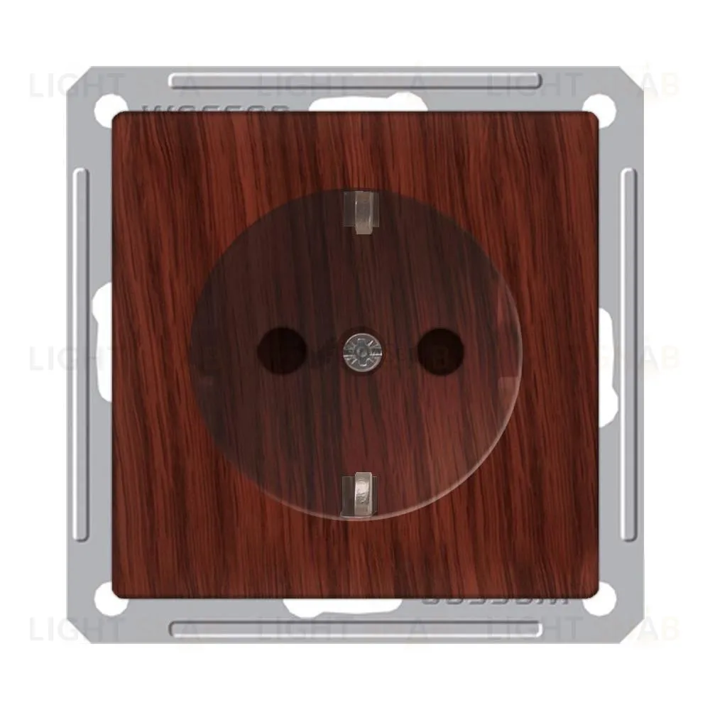 Розетка с заземлением с защитными шторками Schneider Electric W59 16А/250В, мореный дуб RS16-152-9-86 RS16-152-9-86