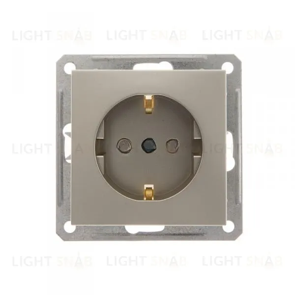 Розетка с заземлением с защитными шторками Schneider Electric W59 16А/250В, шампань RS16-152-4-86 RS16-152-4-86