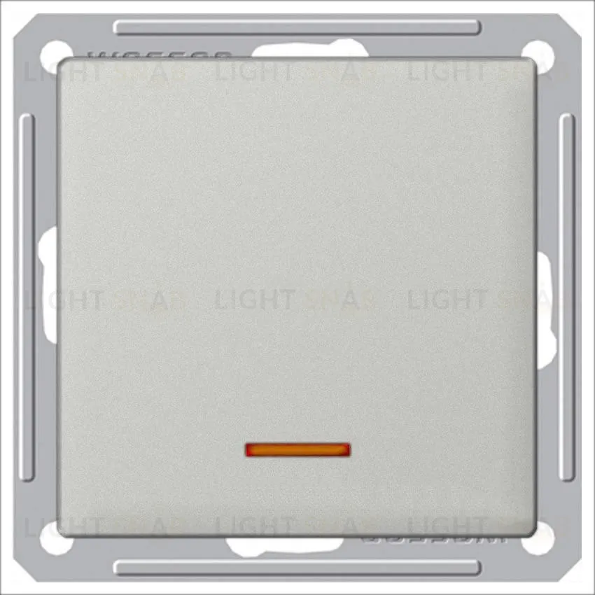 Выключатель одноклавишный с подсветкой Schneider Electric W59 16А/250В матовый хром VS116-153-5-86 VS116-153-5-86