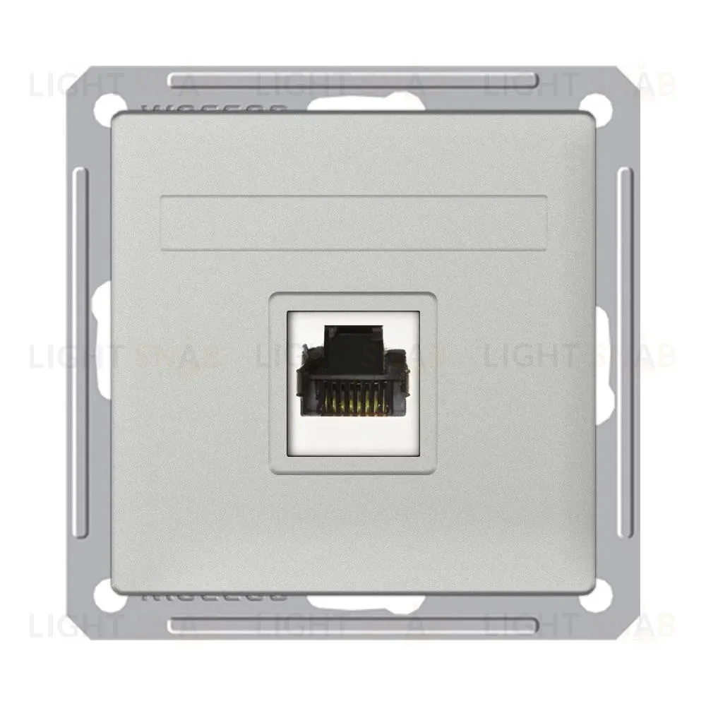 Розетка компьютерная одинарная Schneider Electric W59 RJ45 кат. 5e матовый хром RSI-152K5E-5-86 RSI-152K5E-5-86