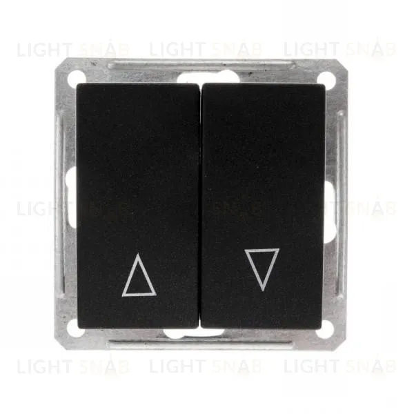 Выключатель для жалюзи с механической блокировкой Schneider Electric W59 16А/250В, черный бархат VS416-253-6-86 VS416-253-6-86