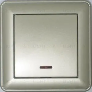 Выключатель одноклавишный с подсветкой Schneider Electric W59 16А/250В шампань VS116-153-4-86 VS116-153-4-86