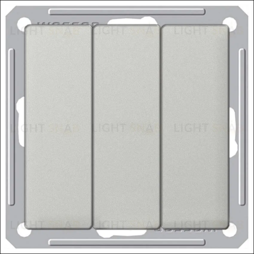 Выключатель трехклавишный Schneider Electric W59 16А/250В матовый хром VS0516-351-5-86 VS0516-351-5-86