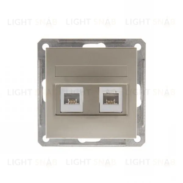 Розетка двойная телефон + компьютерная Schneider Electric W59 5е (RJ11+RJ45) шампань RSI-251TK5E-4-86 RSI-251TK5E-4-86