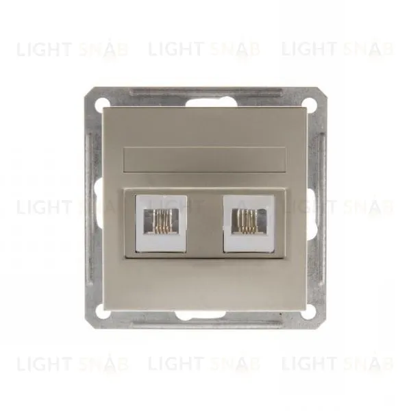 Розетка компьютерная двойная Schneider Electric W59 RJ45 кат. 5e шампань RSI-251KK5E-4-86 RSI-251KK5E-4-86