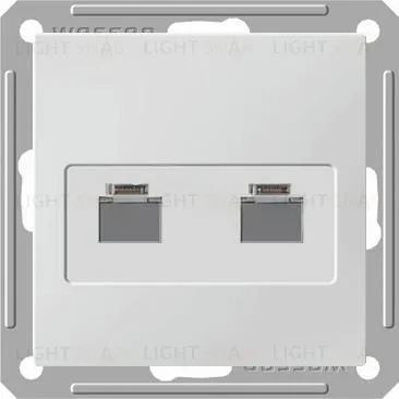 Розетка компьютерная двойная Schneider Electric W59 RJ45 кат. 5e белый RSI-251KK5E-1-86 RSI-251KK5E-1-86