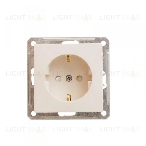 Розетка с заземлением с защитными шторками Schneider Electric W59 16А/250В, слоновая кость RS16-152-2-86 RS16-152-2-86