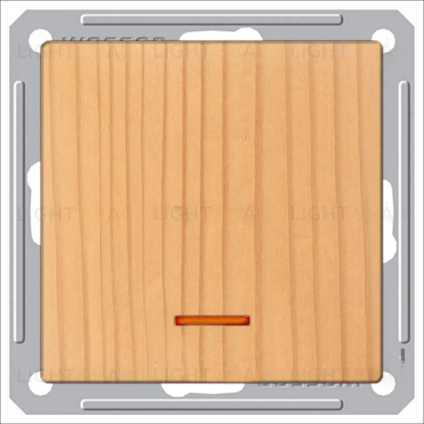 Переключатель одноклавишный с подсветкой Schneider Electric W59 (вкл/выкл с 2-х мест) 16А/250В сосна VS616-157-7-86 VS616-157-7-86