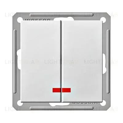 Выключатель двухклавишный с подсветкой Schneider Electric W59 16А/250В белый VS516-251-1-86 VS516-251-1-86