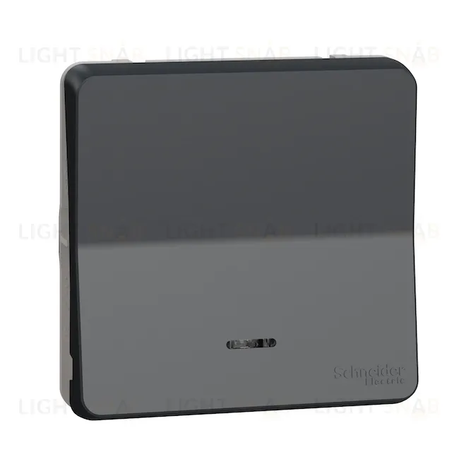 Выключатель-переключатель одноклавишный с подсветкой Schneider Electric Mureva Styl 10 AX, IP55, антрацит MUR35025 MUR35025