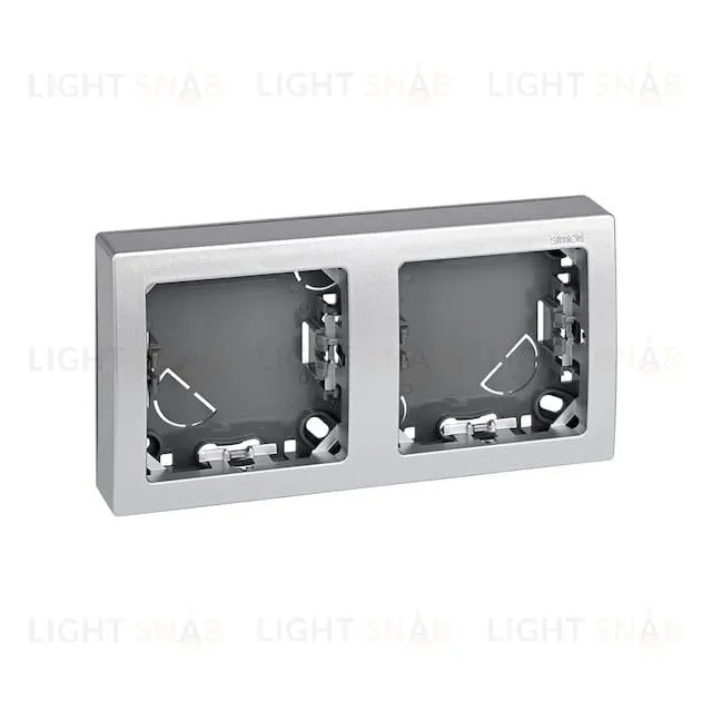 Рамка двойная для горизонтальной установки Simon 73 Loft, алюминий 73620-63 73620-63