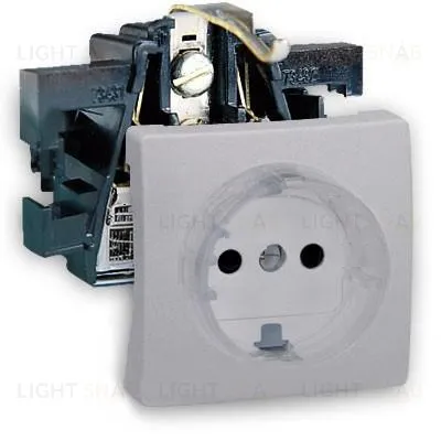 Розетка электрическая с заземлением Simon 73 Loft 16А/250В, алюминий 73432-39+73041-63 73432-39 + 73041-63