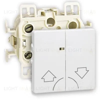 Кнопочный выключатель управления жалюзи Simon 73 Loft, белый 73396-39+73028-60 73396-39 + 73028-60