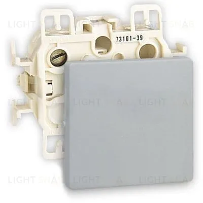 Выключатель одноклавишный Simon 73 Loft 10А/250В, алюминий 73101-39+73010-63 73101-39 + 73010-63