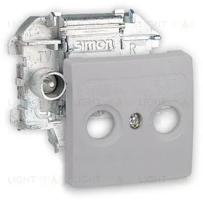 Розетка R-TV-SAT оконечная Simon 73 Loft алюминий 73488-69+73097-63 73488-69 + 73097-63