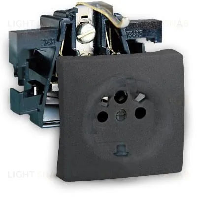 Розетка электрическая с заземлением Simon 73 Loft 16А/250В, графит 73432-39+73041-62 73432-39 + 73041-62