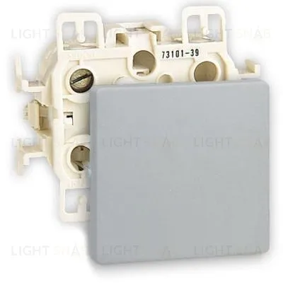 Выключатель одноклавишный перекрестный (вкл/выкл с 3-х мест) Simon 73 Loft 10А/250В, алюминий 73251-39+73010-63 73251-39 + 73010-63