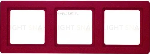 Рамка тройная Berker Q.1 красная с эффектом бархата 10136062 10136062