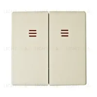 Двухклавишный проходной выключатель (из 2-х мест) с подсветкой Simon 82 (слоновая кость) 75394-39+82025-31 75394-39 + 82025-31