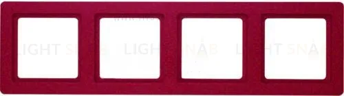 Рамка четверная Berker Q.1 красная с эффектом бархата 10146062 10146062