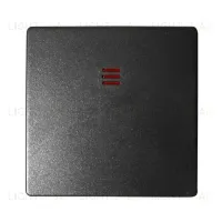 Одноклавишный перекрестный выключатель ( с 3-х мест) c подсветкой Simon 82 (графит) 75254-39+82011-38 75254-39 + 82011-38