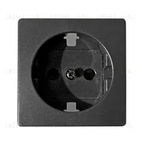 Розетка с заземлением и винтовым зажимом Simon 82 (графит) 75432-39+82041-38 75432-39 + 82041-38