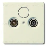 Розетка телевизионная оконечная ABB TV-FM (слоновая кость) 2CKA000230A0380+2CKA001724A2758 2CKA000230A0380 + 2CKA001724A2758