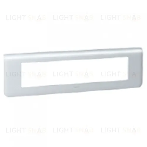 Рамка горизонтальная Legrand Mosaic на 10 модулей, алюминий 79310+80254 79310 + 80254