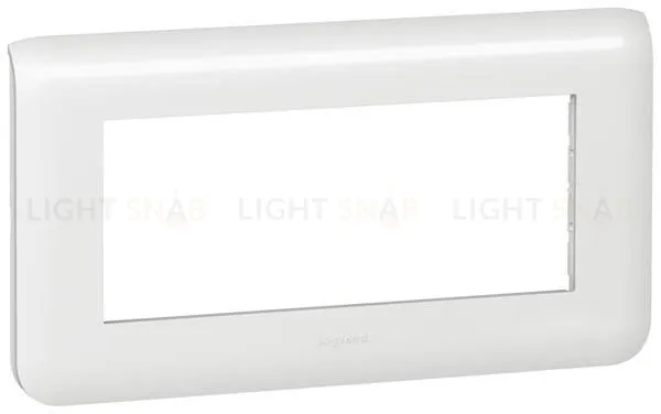 Рамка горизонтальная Legrand Mosaic на 5 модулей, белая 78815+80252 78815 + 80252