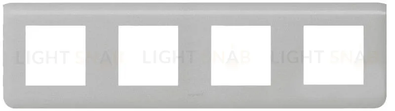 Рамка горизонтальная Legrand Mosaic на 4 поста, алюминий 79308+80251+80251+80251+80251 79308 + 80251