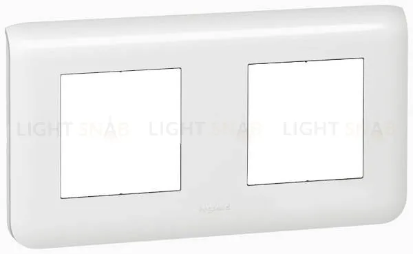 Рамка горизонтальная Legrand Mosaic на 2 поста, белая 78804+80251+80251 78804 + 80251