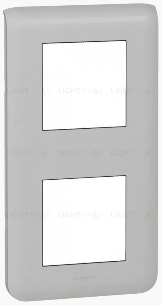 Рамка вертикальная Legrand Mosaic на 2 поста, алюминий 79322+80251+80251 79322 + 80251