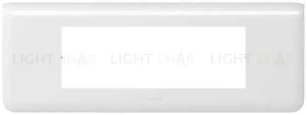 Рамка горизонтальная Legrand Mosaic на 6 модулей, белая 78816+80253 78816 + 80253