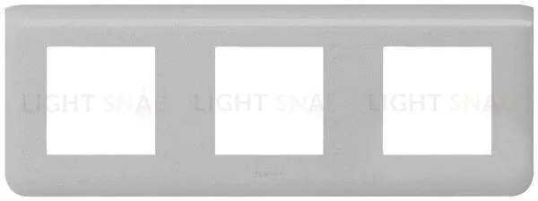 Рамка горизонтальная Legrand Mosaic на 3 поста, алюминий 79306+80251+80251+80251 79306 + 80251