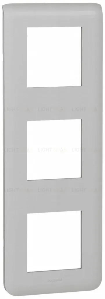 Рамка вертикальная Legrand Mosaic на 3 поста, алюминий 79323+80251+80251+80251 79323 + 80251