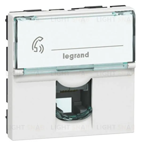 Розетка RJ45 (Кат.5e UTP) Legrand Mosaic 2 модуля, белый 76554 76554