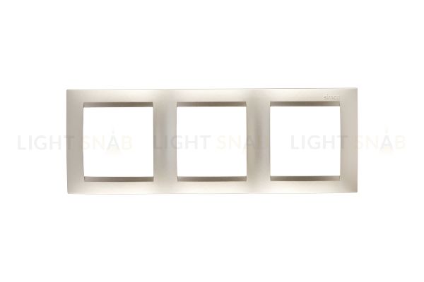 Рамка на 3 поста Simon 15, шампань 1500630-034 1500630-034