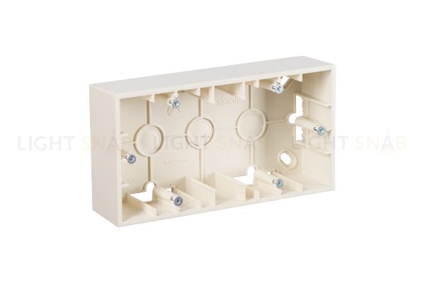 Коробка двойная для накладного монтажа Simon 15, слоновая кость 1590752-031 1590752-031