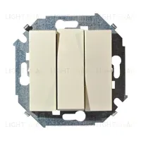 Выключатель трехклавишный Simon 15 (слоновая кость) 1591391-031 1591391-031