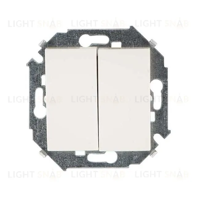 Выключатель 2-х клавишный проходной (из 2-х мест) Simon 15 (слоновая кость) 1591397-031 1591397-031